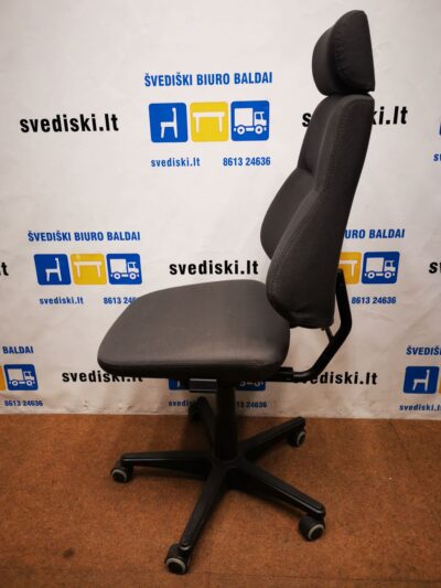 BE-GE 814 Pilka Biuro Kėdė Su Galvos Atrama, Švedija