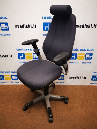 RH Logic 4 Pilka Biuro Kėdė Su Galvos Atrama Ir Porankiais, Švedija