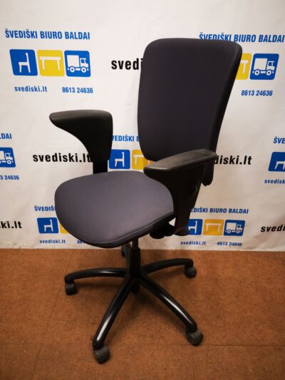 SAVO Tamsiai Pilka Biuro Kėdė Su Nauju Audiniu, Švedija