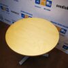 Pilka Metalinė Stalo Koja 70cm Aukščio Su Beržo 85cm Ø Stalviršiu, Švedija