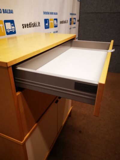 Ikea Effektiv Beržo Spintelė Su 2 Stalčiais Ir Uždaroma Dalimi, Švedija
