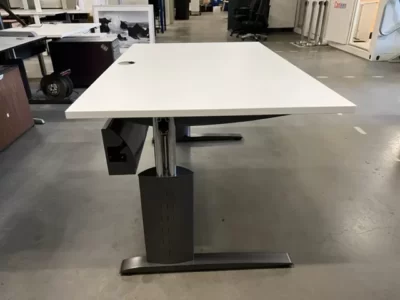 Vepa Mechaniškai Reguliuojamas Stalas Su Baltu 140x90cm Stalviršiu, Olandija