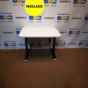 Loctekmotion Naujas Juodas Elektra Reguliuojamas Mechanizmas Su Baltu 100x80cm Stalviršiu, Vokietija