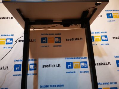 Loctekmotion Naujas Juodas Elektra Reguliuojamas Stalas Su Baltu Stalviršiu, Vokietija