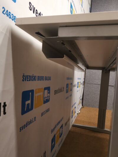 Aspa Mechaniškai Reguliuojamas Stalas Su Baltu 140x80cm Stalviršiu, Švedija
