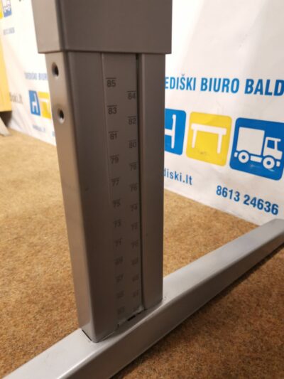 Aspa Mechaniškai Reguliuojamas Stalas Su Baltu 140x80cm Stalviršiu, Švedija