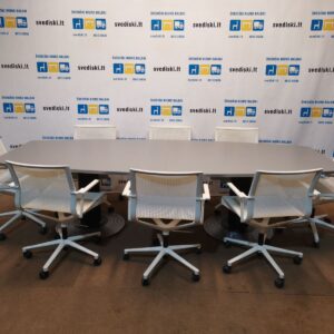 EFG Sidabrinio Antracito Konferencinis Stalas Su 8 ICF Kėdėmis, Švedija