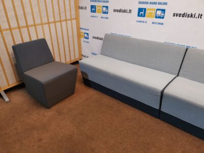 Offecct Pilka Modulinė Sofa 250cm Ilgio, Švedija