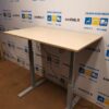 Stok-Sėsk Pilkas Elektra Reguliuojamas Stalas Su klevo Pasirenkamu Stalviršiu, Švedija