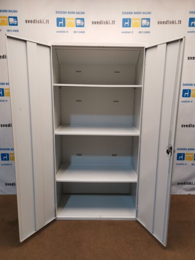 Balta Metalinė Spinta 195cm Aukščio, Švedija