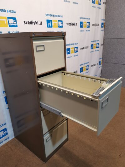RONEO VICKERS Rudas Metalinis 4 Kartotekos Stalčių Blokas, Švedija RONEO VICKERS Rudas Metalinis 4 Kartotekos Stalčių Blokas, Švedija