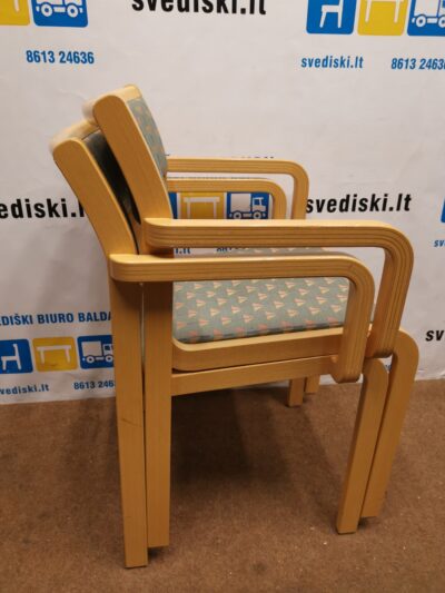 Garsnas Buko Kėdė Su Žaliu| Margu Audiniu, Švedija