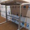 Linak Pilkas Stok-Sėsk Stalo Mechanizmas Su Pasirenkamu Klevo Stalviršiu, Švedija