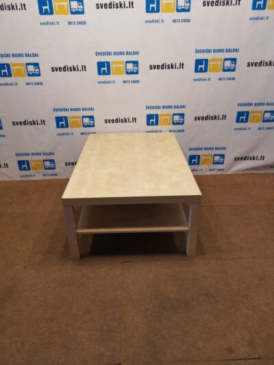 IKEA LACK Beržo Staliukas 118x78cm Su Lentynėle, Švedija