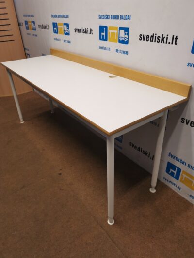 Reguliuojamo Aukščio Stalas Su 180x60cm Baltu| Buko Stalviršiu, Švedija