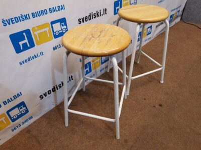 Taburetė Su Medžio Sėdyne 60cm Aukščio, Švedija