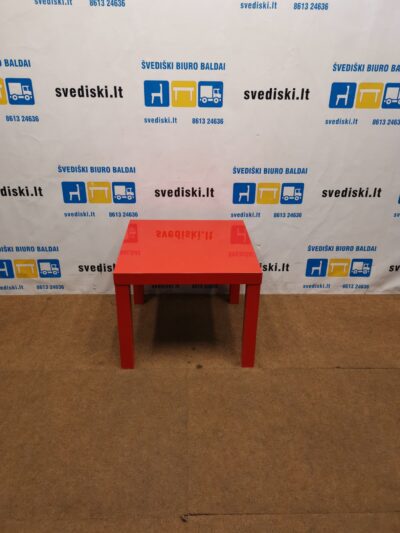 Ikea Lack Raudonas Staliukas 55x55cm, Švedija