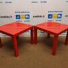 Ikea Lack Raudonas Staliukas 55x55cm, Švedija