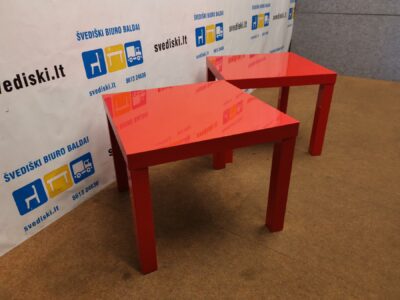 Ikea Lack Raudonas Staliukas 55x55cm, Švedija