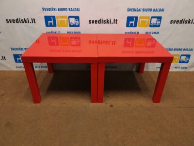 Ikea Lack Raudonas Staliukas 55x55cm, Švedija