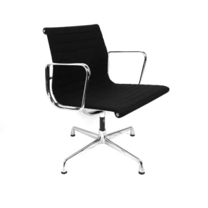 Vitra EA108 Pasukama Juoda Biuro Kėdė Su Porankiais, Šveicarija