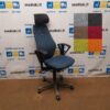 Kinnarps 8000 Synchrone Mėlyna Alcantara Biuro Kėdė Su Porankiais, Švedija