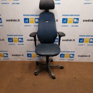 Kinnarps 8000 Synchrone Mėlyna Biuro Kėdė Su 5D Porankiais, Švedija