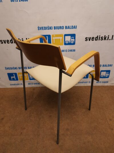 Lammhults Campus Kėdė Su Eko Oda Buko Porankiais Ir Atrama, Švedija