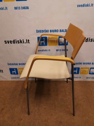 Lammhults Campus Kėdė Su Eko Oda Buko Porankiais Ir Atrama, Švedija