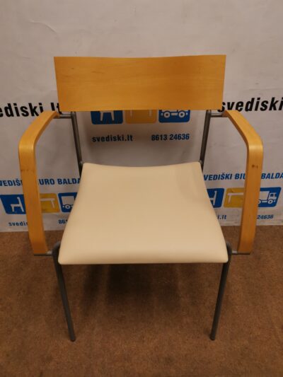 Lammhults Campus Kėdė Su Eko Oda Buko Porankiais Ir Atrama, Švedija