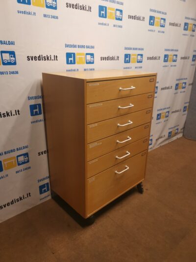 Buko 6 Stalčių Spintelė Su Ratukais, Švedija