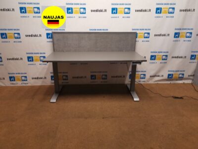 Loctekmotion Naujas 2 Variklių Stalas Su Antracito 160x69cm Stalviršiu Ir Akustine Sienele, Vokietija