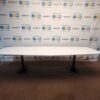 Konferencinis Baltas Stalas 312cm Ilgio Su Juodomis Kojomis, Švedija