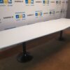 Konferencinis Baltas Stalas 312cm Ilgio Su Juodomis Kojomis, Švedija