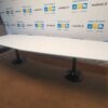 Konferencinis Baltas Stalas 312cm Ilgio Su Juodomis Kojomis, Švedija