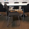 Konferencinis Baltas Stalas 312cm Ilgio Ir 10 Juodų Kėdžių, Švedija