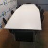 Konferencinis Baltas Stalas 312cm Ilgio Ir 10 Juodų Kėdžių, Švedija