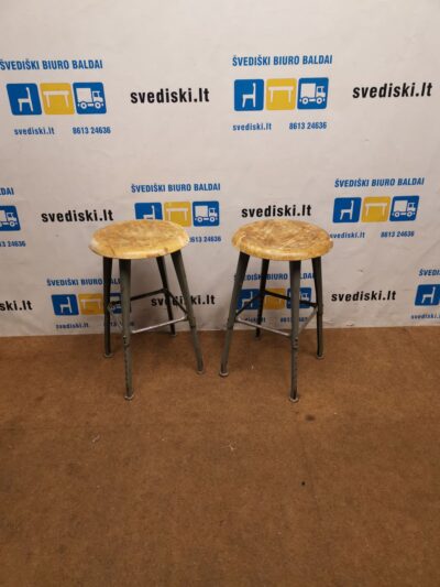 Lindqvist Reguliuojamo Aukščio Taburetė Su Faneros Sėdyne, Švedija