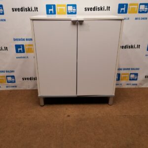 Ikea Balta Spintelė Su Blizgiomis Durimis, Švedija