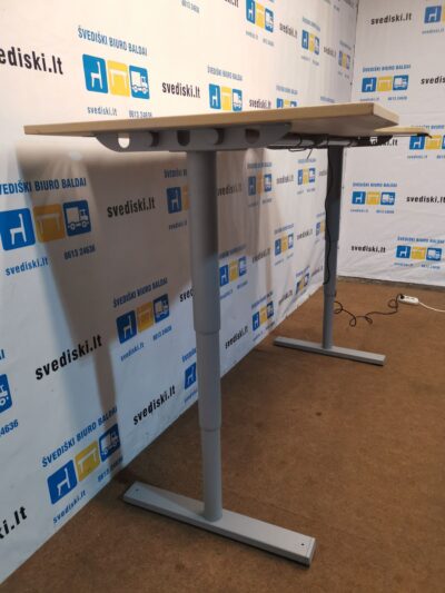 Martela Elektra Reguliuojamas Stalas Su Beržo 180x90cm Stalviršiu, Švedija