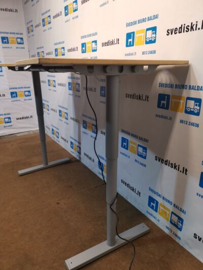 Martela Elektra Reguliuojamas Stalas Su Beržo 180x90cm Stalviršiu, Švedija