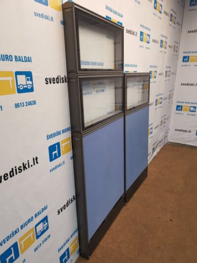 Kinnarps Zonit Mėlyna Pastatoma Akustinė Sienelė 80cm Pločio, Švedija