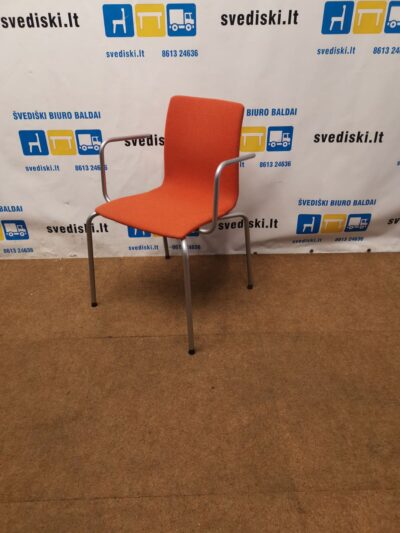 Scandiform Oranžinė Kėdė Su Porankiais, Švedija
