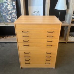 Medžio Spintelė 83cm Pločio Su Stalčiais, Švedija