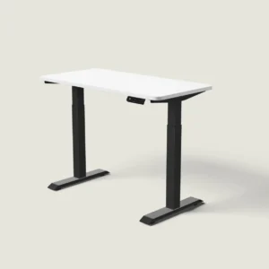 Stok-Sėsk Stalo Mechanizmas Su Moderniu 3 Atminties Padėčių Valdikliu Ir Baltu 140x80cm Stalviršiu, Švedija