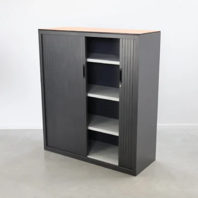 Lensvelt Antracito Metalinė Spinta 137cm Aukščio Su Stumdomomis Durimis, Olandija