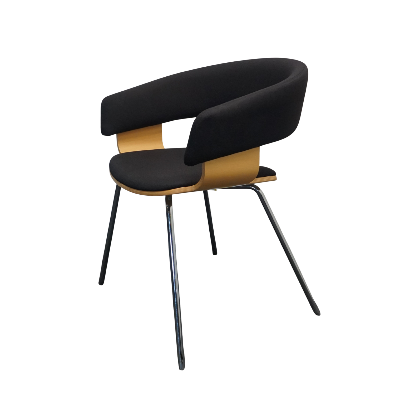 Allermuir A580 Mollie Juoda| Ąžuolas Dizaino Kėdė, Švedija