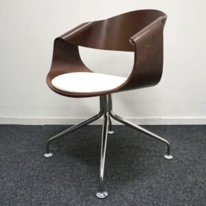 Vepa Embrace Kėdė Su Natūralia Oda Ir Tamsia Mediena, Olandija